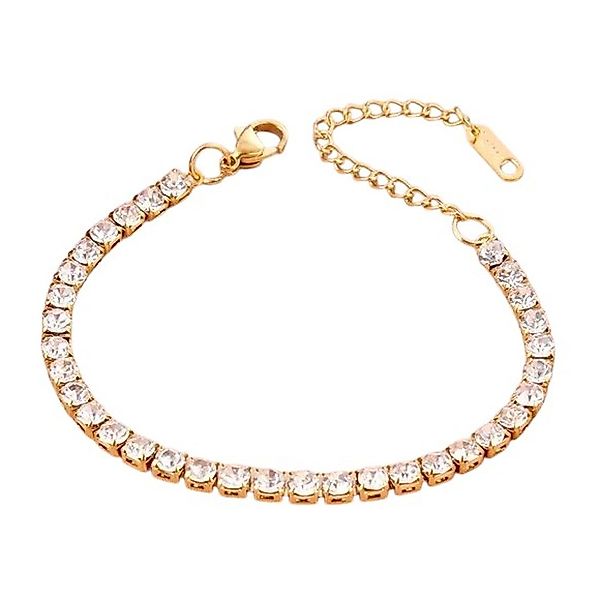 KARMA Tennisarmband Gold Silber Schwarz Metall günstig online kaufen