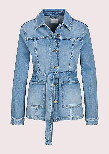 MADELEINE Kurzjacke "Jeansjacke Übergangsjacke im Safari-Look" Bindegürtel günstig online kaufen