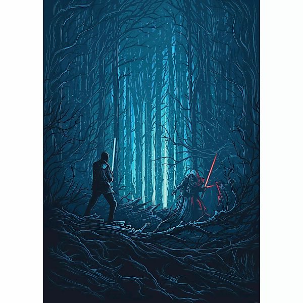 Komar Vliesfototapete Star Wars Wood Fight 200 cm x 280 cm günstig online kaufen