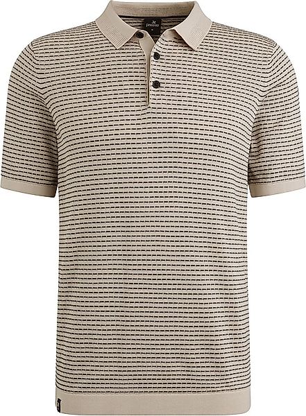 Vanguard Knitted Poloshirt Druck Beige - Größe 3XL günstig online kaufen