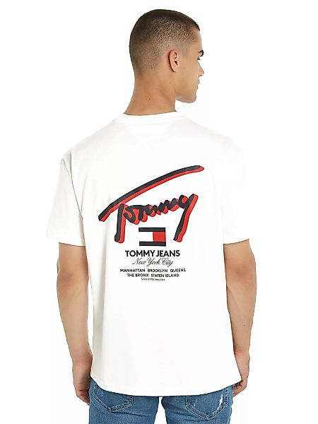 Tommy Jeans T-Shirt TJM REG 3D STREET SIGNTR TEE EXT mit Print auf dem Rück günstig online kaufen