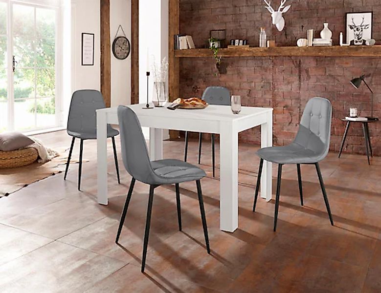 INOSIGN Essgruppe Set, 5 Stk. tlg. mit Esstisch 120 cm breit günstig online kaufen