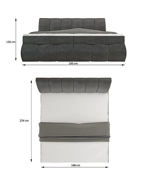 JVmoebel Bett Boxspring Ehe Hotel Betten Polster Doppel Lederbett Komplett günstig online kaufen