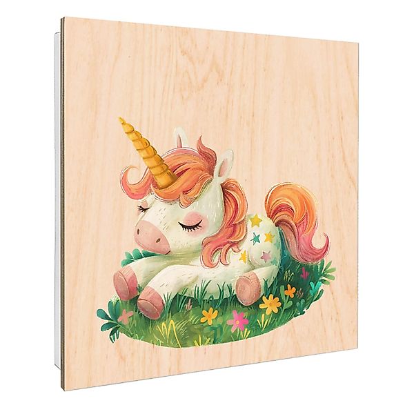 Banjado Schlüsselkasten mit Holzfront 30x30cm Weiß Scharnier Links 50 Haken günstig online kaufen