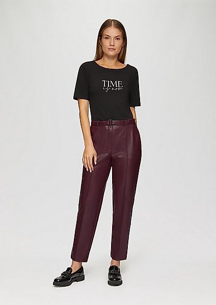 s.Oliver Chinos Hose Regular: Cigarette Pants aus Lederimitat günstig online kaufen