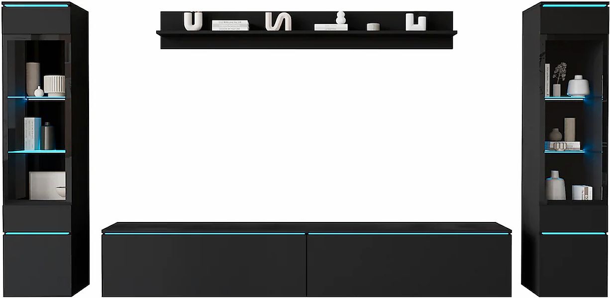 INOSIGN Wohnwand "VERA II, Vitrinen Türanschlag wechselbar", (Komplett-Set, günstig online kaufen