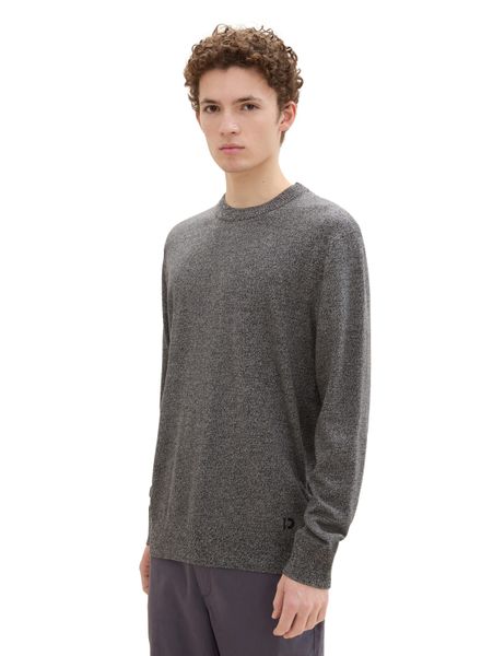 TOM TAILOR Denim Strickpullover in melierter günstig online kaufen