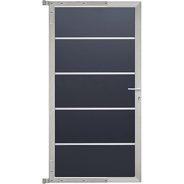 T & J Tor für Sichtschutzzaun Farö 90 cm x 175 cm Anthrazit/ Silber günstig online kaufen