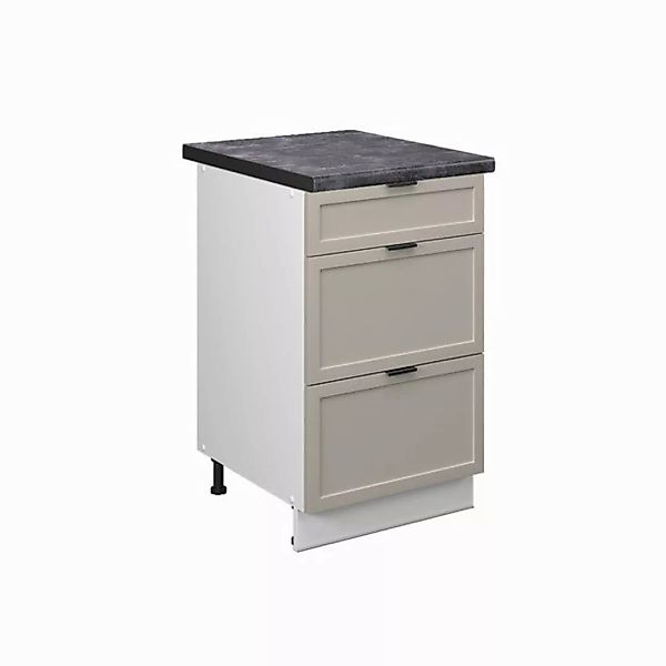 Vicco Unterschrank Fame-Line, GrauBeige/Weiß, 50 cm, AP Anthrazit günstig online kaufen