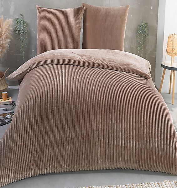 Kuscheli Wendebettwäsche 200x200 + 2x 80x80 cm Cashmere Touch Bettwäsche, a günstig online kaufen