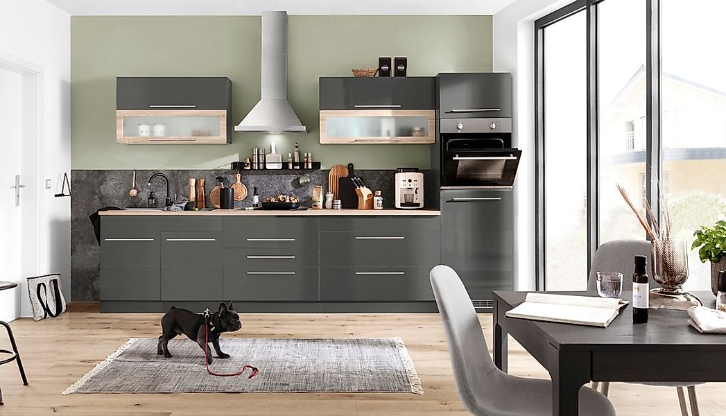 KOCHSTATION Küchenzeile »KS-Wien« Breite 340 cm, wahlweise mit E-Geräten un günstig online kaufen