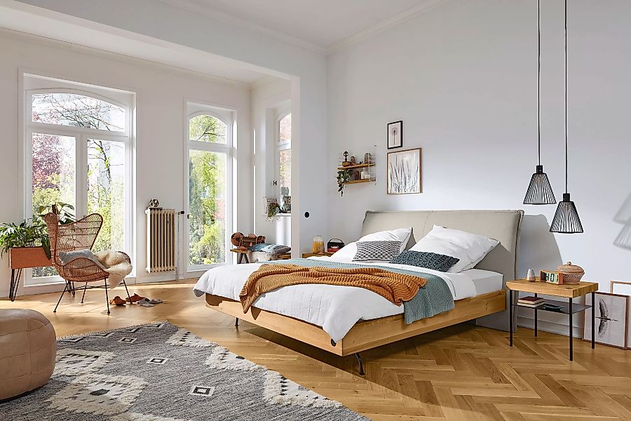 Birkenstock Polsterbett "Graz", Kopfteil, Gestell in Eiche natur, elegante günstig online kaufen
