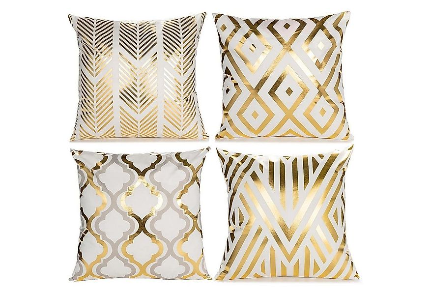 LuxusKollektion Dekokissen 4er Set samt Kissenbezug 45x45cm quadratisch dek günstig online kaufen