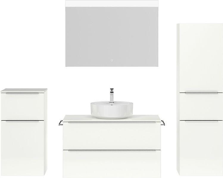 nobilia® Badmöbel-Set »Alvene« vormontiert, mit Soft-Close, 4 Stk. tlg. Hoc günstig online kaufen