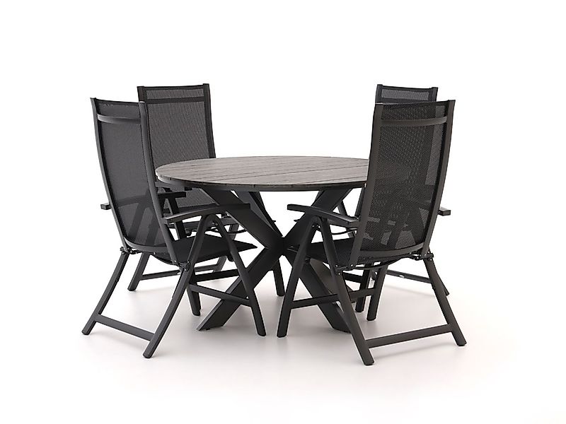 Bellagio Trappeto/Fidenza ø126cm Gartenmöbel-Set 5-teilig verstellbar günstig online kaufen