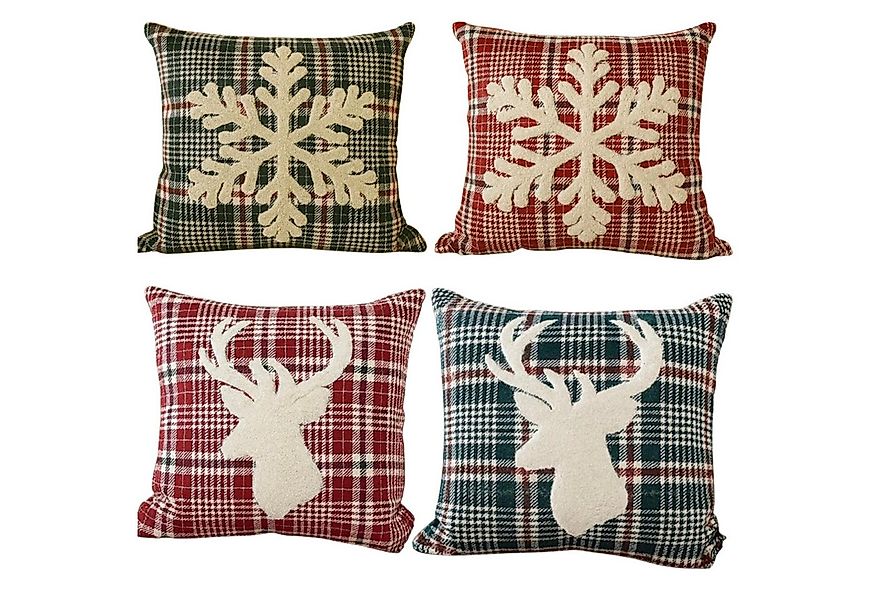 inovesis Kissenbezüge Weihnachts Kissenbezüge aus Leinen, Festliche Dekokis günstig online kaufen