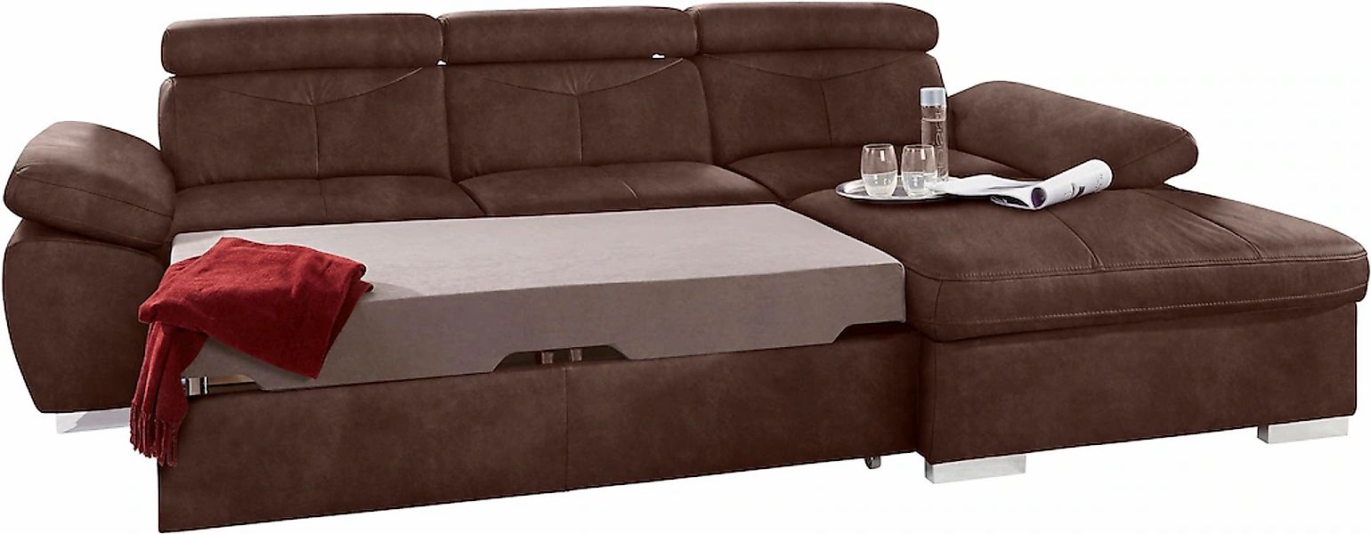 exxpo - sofa fashion Ecksofa "Spring, super bequem, mit Armteil- und Kopfte günstig online kaufen