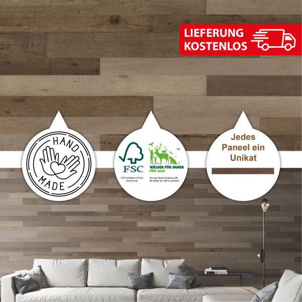 INDO 3D Wandpaneel Barnwall, BxL: 12,00x120,00 günstig online kaufen