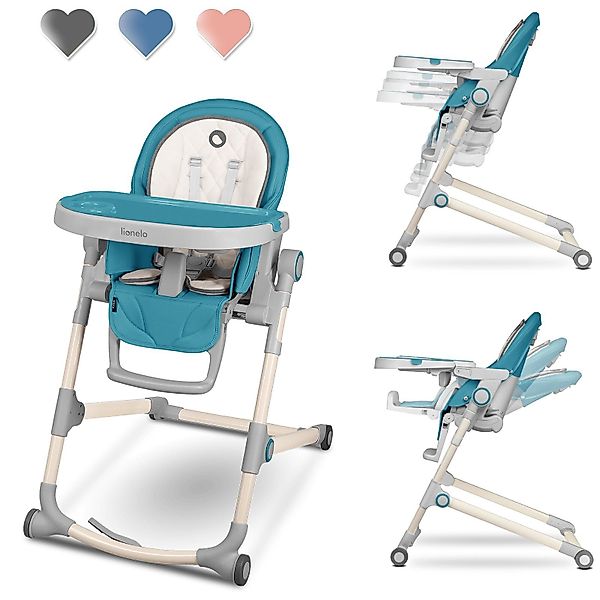 lionelo Hochstuhl Cora (Set), 5-Punkt-Gurt/Sicheres Design/Verstärkte günstig online kaufen