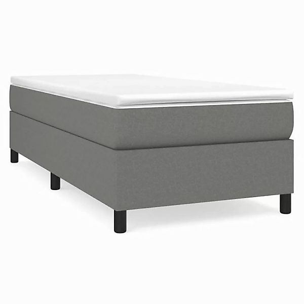 furnicato Bett Boxspringbett mit Matratze Dunkelgrau 80x200 cm Stoff (1-tlg günstig online kaufen