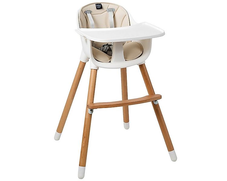 COSTWAY Hochstuhl 2 in 1 Babystuhl, aus Holz, höhenverstellbar, einstellbar günstig online kaufen