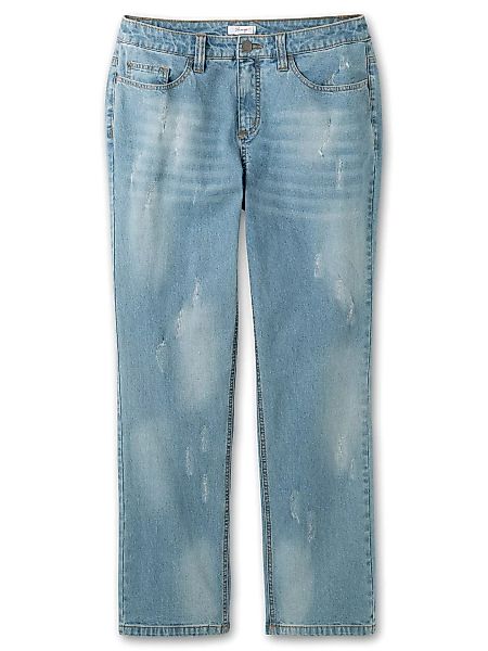 Sheego Gerade Jeans "Große Größen", mit Destroyed-Effekten, extralang günstig online kaufen