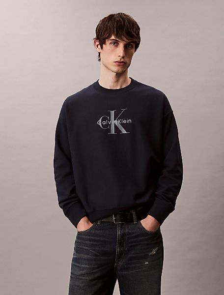 Calvin Klein Jeans Sweatshirt "LS EU 350TERRY MONOLOGO CN SWTSH" Rundhalsau günstig online kaufen