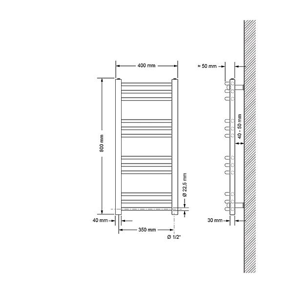 LuxeBath Badheizkörper Design Heizkörper Handtuchtrockner Badezimmer günstig online kaufen