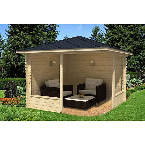Alpholz Pavillon 5-Eck Maik-28, in Naturbelassen günstig online kaufen
