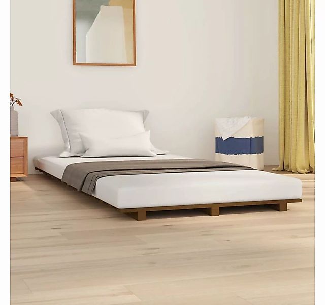 furnicato Bett Massivholzbett Honigbraun 100x200 cm Kiefer günstig online kaufen