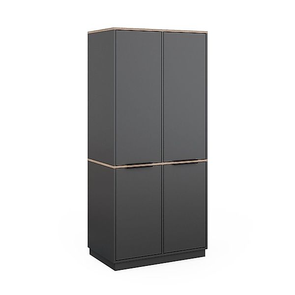 Vicco Kleiderschrank Betti, Anthrazit/Eiche, 82 x günstig online kaufen