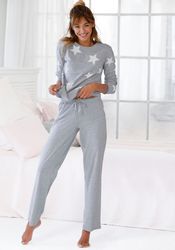 Arizona Pyjama 2 tlg., in melierter Optik mit Sternen günstig online kaufen