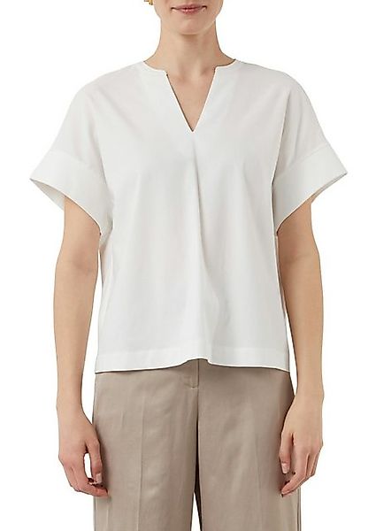 Comma T-Shirt mit geschlitztem Rundhalsausschnitt günstig online kaufen