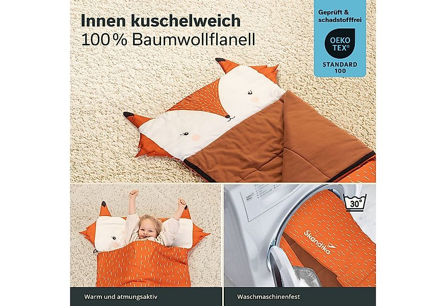 Skandika Schlafsack Soti, Schlafsack für Kinder bis 150 cm, buntes Design F günstig online kaufen