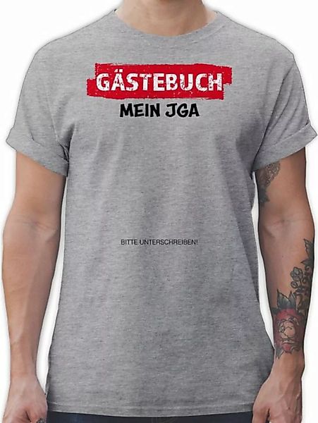 Shirtracer T-Shirt JGA Gästebuch I Unterschreiben Gäste JGA Männer günstig online kaufen