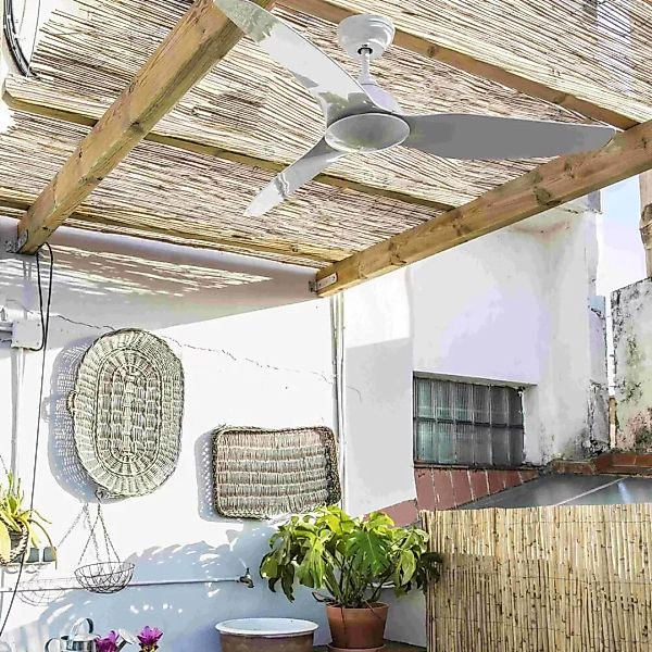 Deckenventilator Sioux ohne Leuchte in Weiß IP44 günstig online kaufen