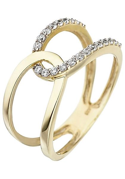 JOBO Goldring, 375 Gold mit Zirkonia günstig online kaufen