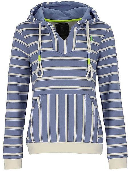 Leitfeuer Kapuzenpullover 80787 Damen Sweathoody mit Streifen-Muster mit Kä günstig online kaufen