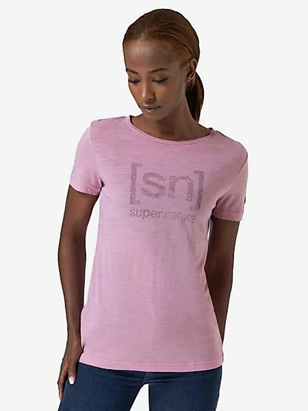 SUPER.NATURAL T-Shirt für Damen, Merino ARABESQUE Muster Print, casual günstig online kaufen