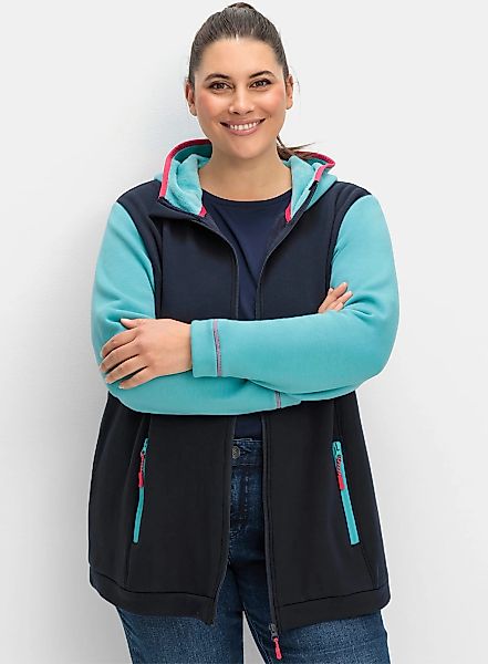 Sheego Fleecejacke mit Kapuze günstig online kaufen