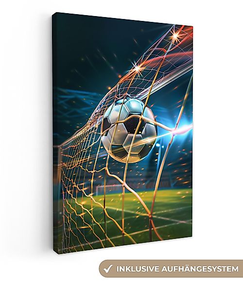 OneMillionCanvasses® Leinwandbild Fußball - Tor - günstig online kaufen