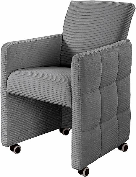 exxpo - sofa fashion Sessel "Barista, Loungesessel auf Rollen mit hoher Bod günstig online kaufen