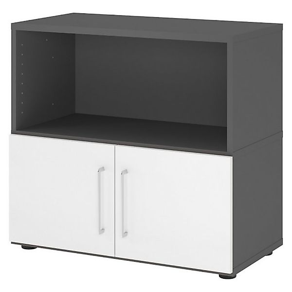 bümö Aktenschrank flexi Schrank Dekor: Graphit/Weiß günstig online kaufen