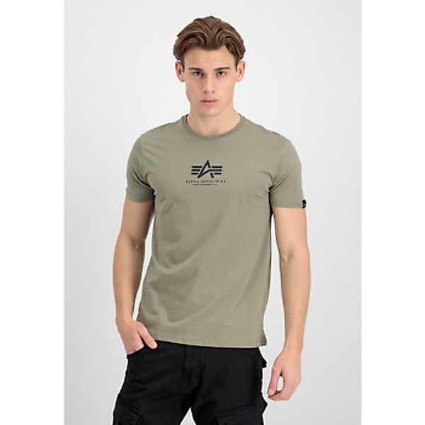 Alpha Industries  T-Shirts & Poloshirts Basic T Mid Logo - olive günstig online kaufen