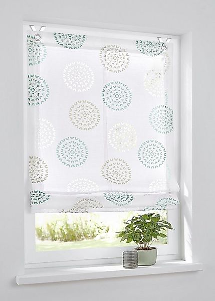 Kutti Raffrollo Bella, mit Hakenaufhängung, ohne Bohren, freihängend, weiß, günstig online kaufen