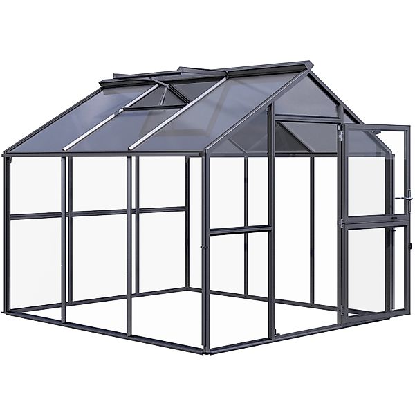 KGT Gewächshaus Novum III Anthrazit-Grau 8,4 m² günstig online kaufen