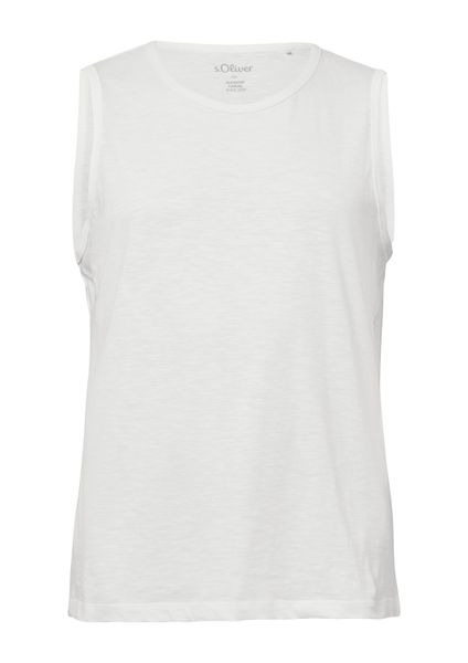 s.Oliver Muskelshirt T-Shirt Tanktop mit Flammgarnstruktur günstig online kaufen