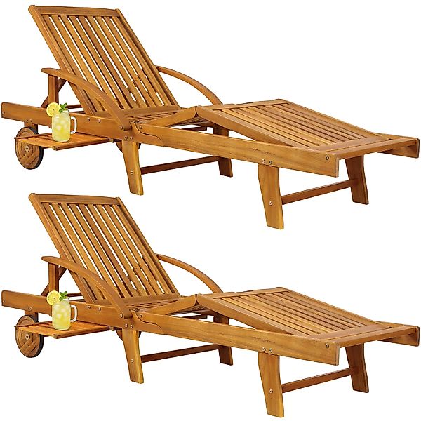 Casaria Gartenliege, 2er Set Klappbar Wetterfest günstig online kaufen