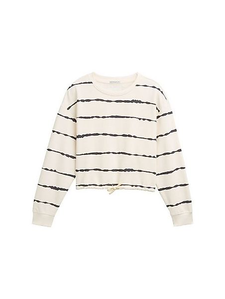 TOM TAILOR Sweatshirt Cropped Sweatshirt im Batik-Look günstig online kaufen