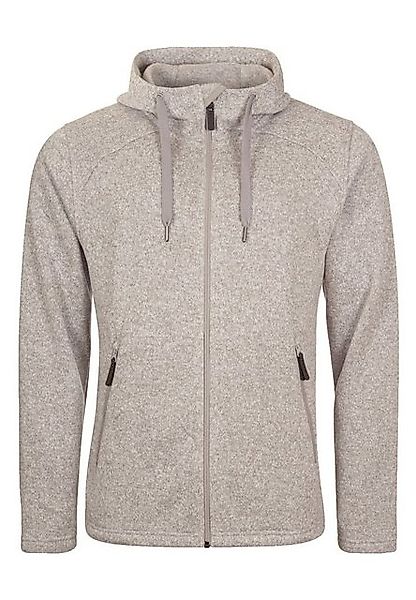 Elkline Fleecejacke Lagerfeuer verstellbare Kapuze melierter Strickfleece günstig online kaufen